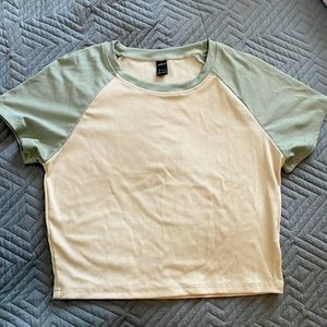 description: cream and pastel red. Never worn, shein, short sleeve, extra large.